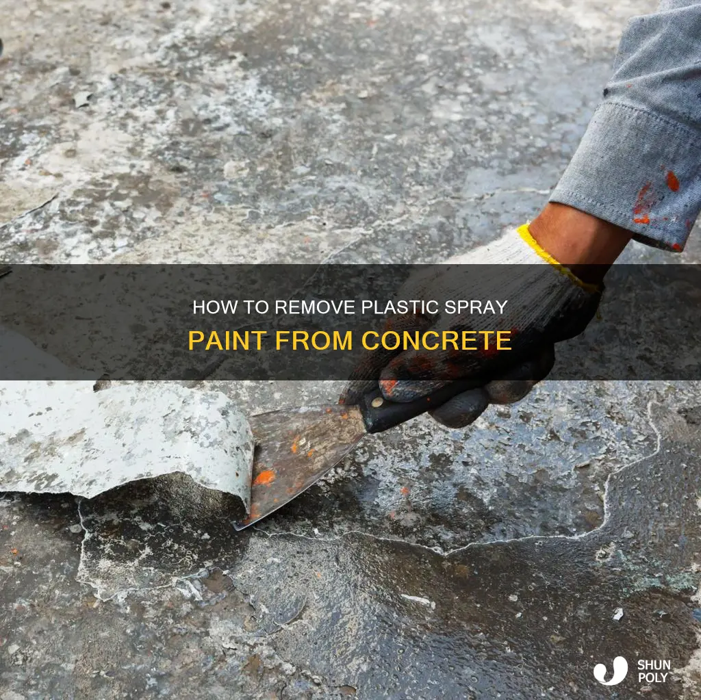 does plastic spray paint come off concrete
