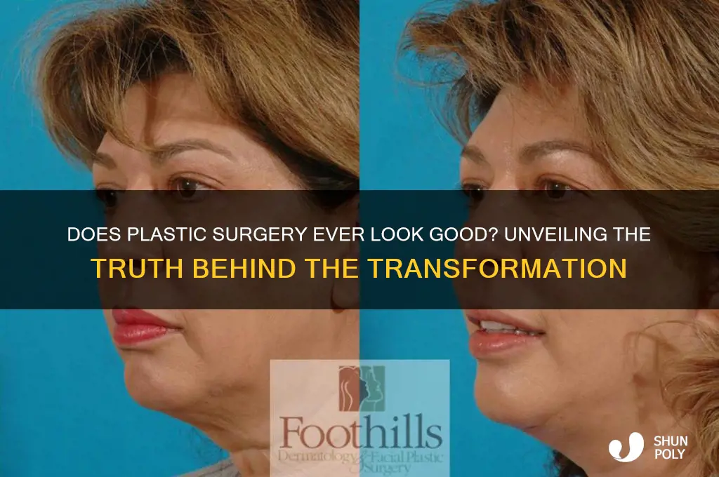 does plastic surgery ever look good