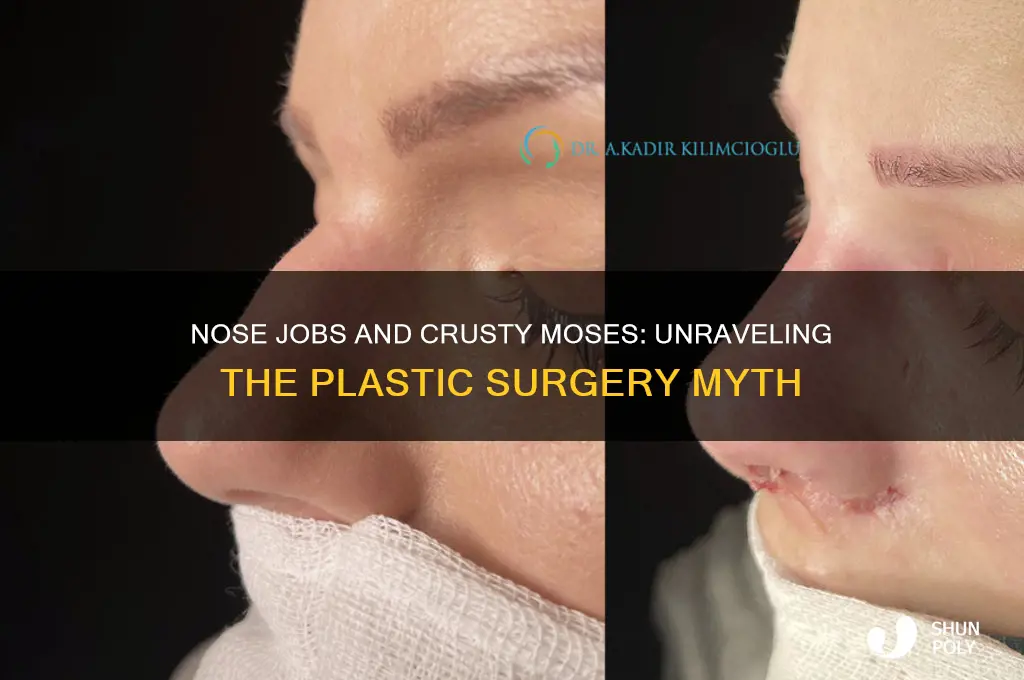 does plastic surgery on the nose create crusty moses