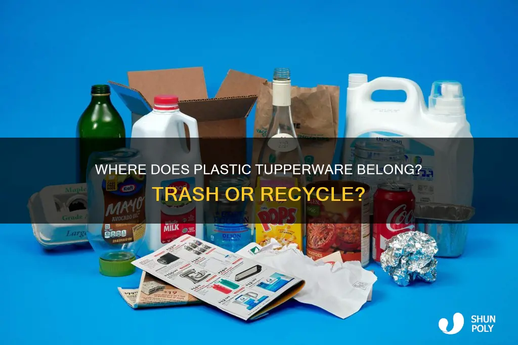 does plastic tupperware go into the trash or recycle