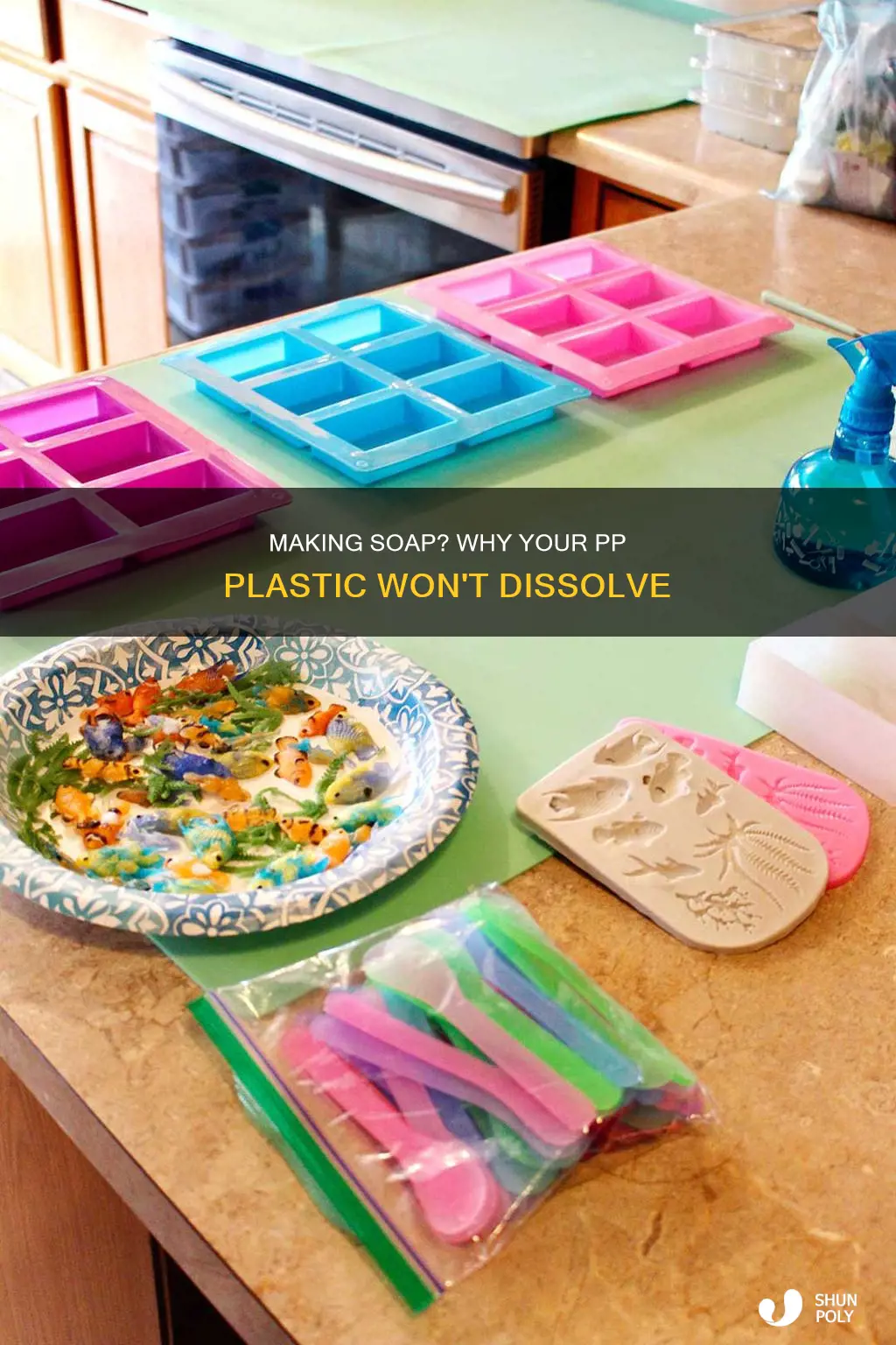 does pp plastic dissolve when making soap