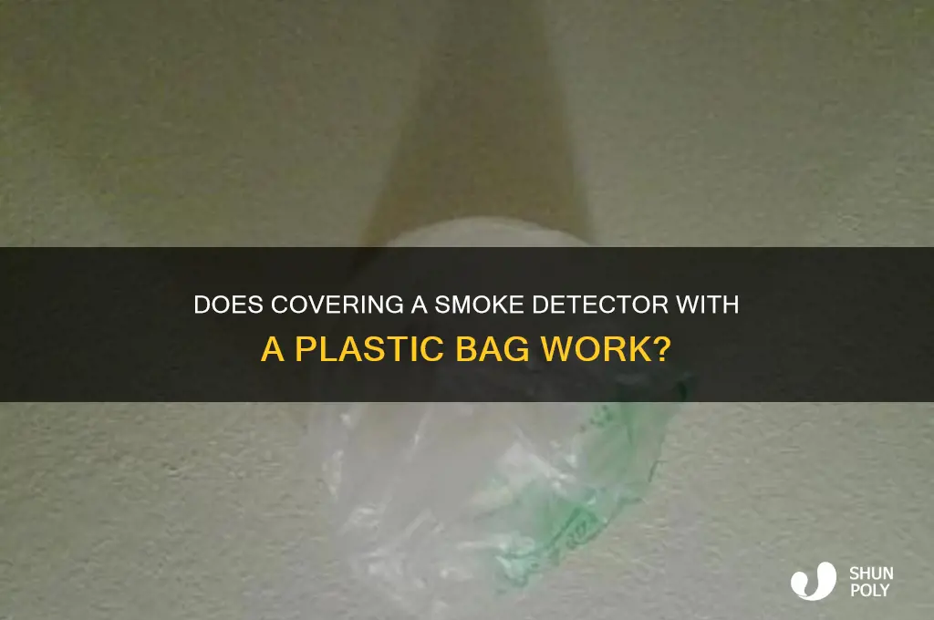 does putting a plastic bag over a smoke detector work