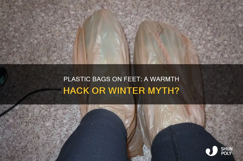 does putting plastic bags on your feet keep them warm