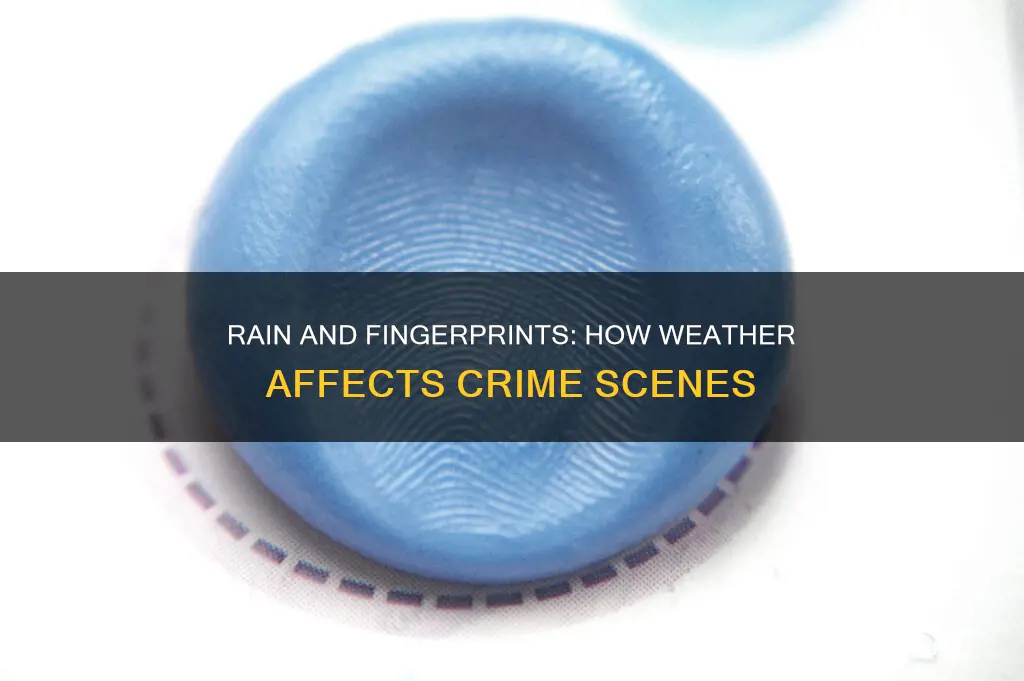 does rain ruin fingerprints on plastic