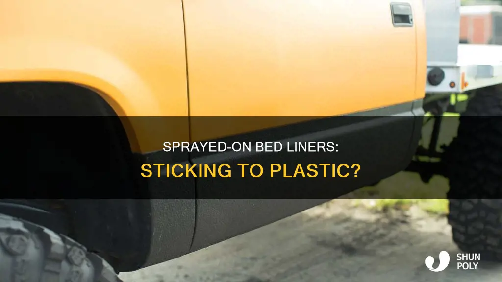 does rhino liner stick to plastic