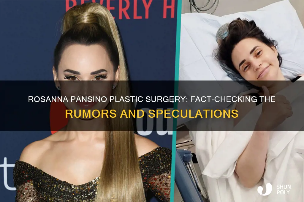 does rosanna pansino have plastic surgery