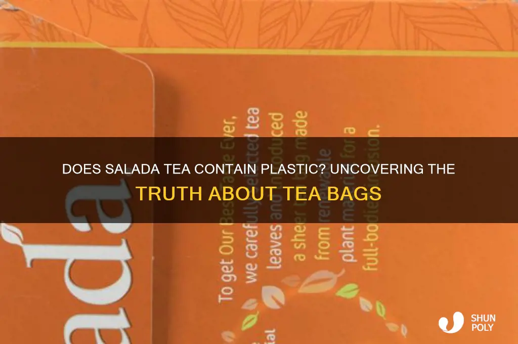 does salada tea bags contain plastic