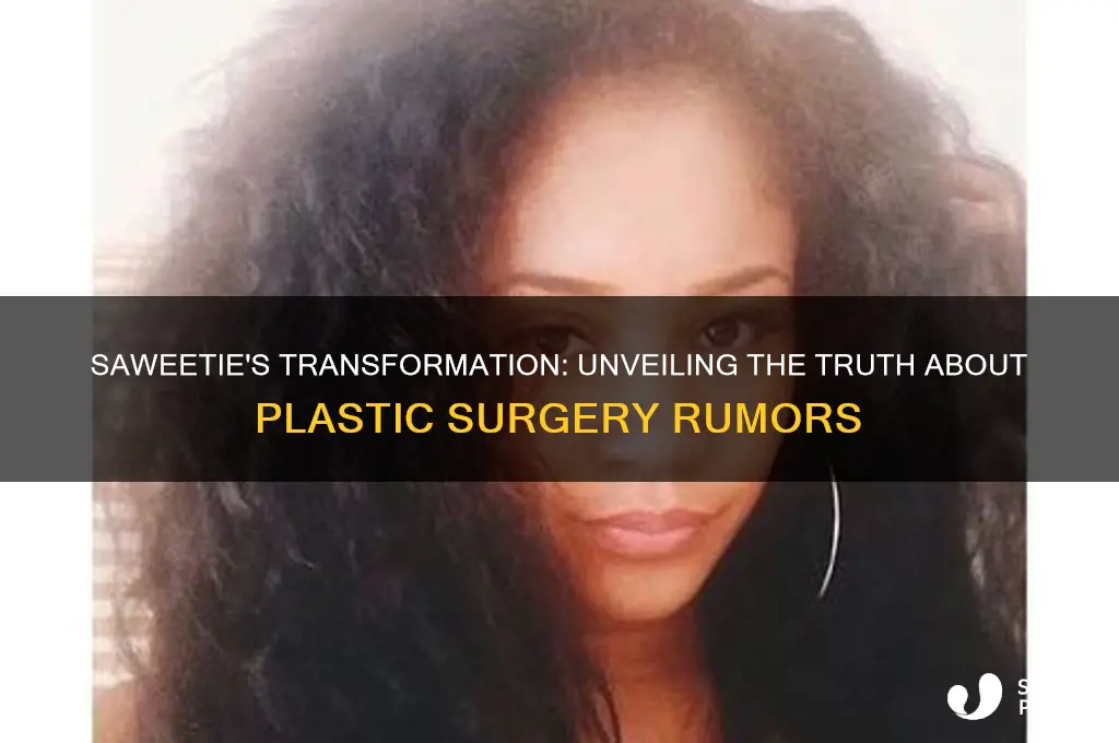 does saweetie have plastic surgery