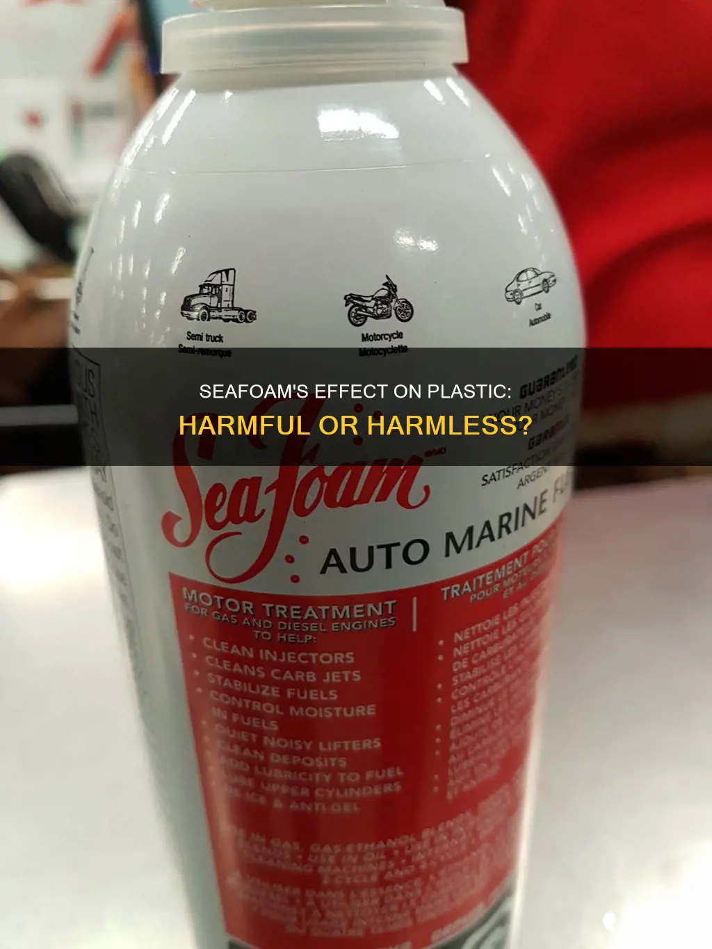 does seafoam motor treatment dissolve plastic