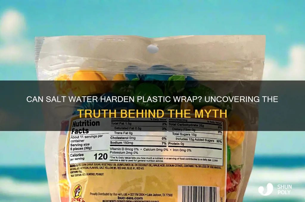 does soaking plastic rap in salt water make it hard