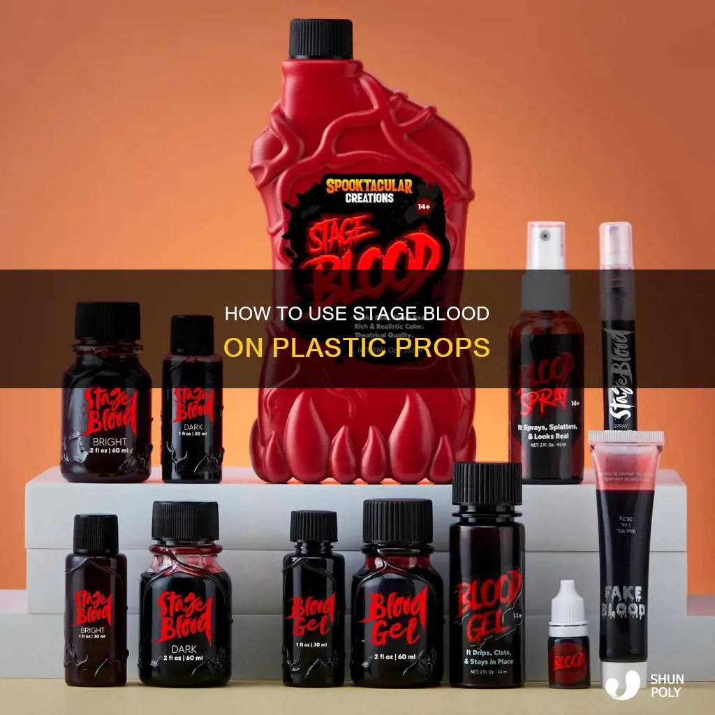 does stage blood dry on plastic