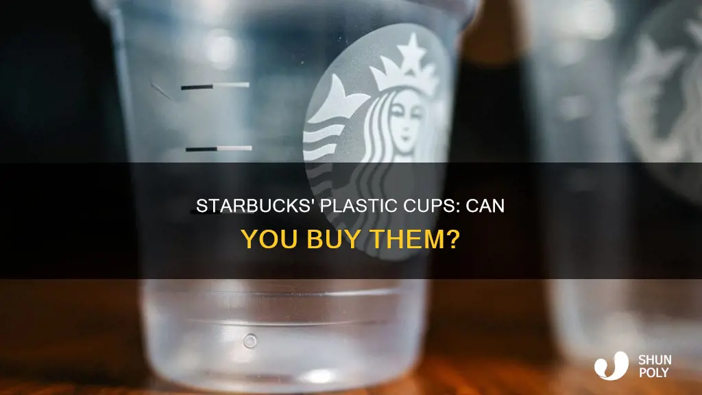 does starbucks sell their plastic cups