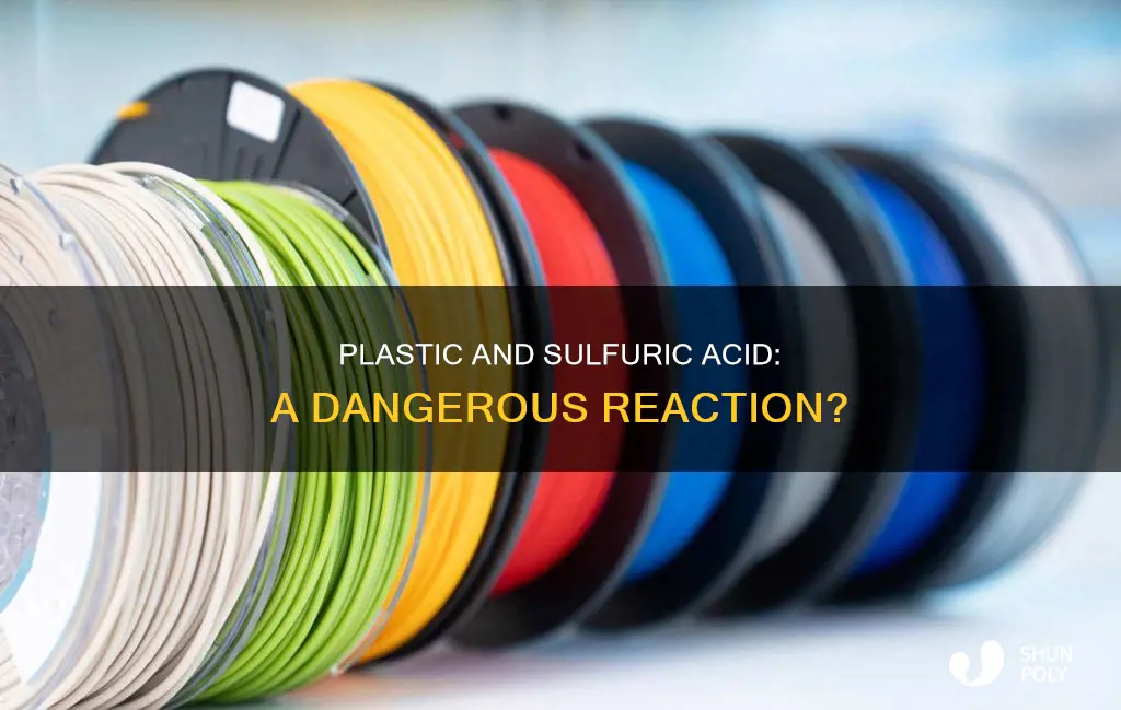 does sulfuric acid react with plastic
