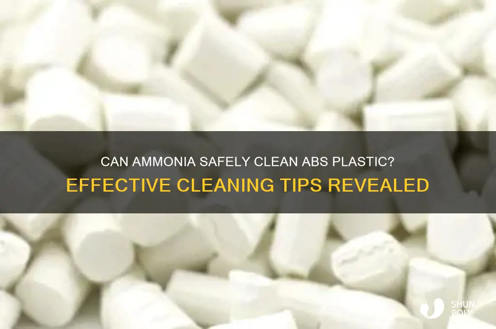does the amonia helps to clean abs plastic