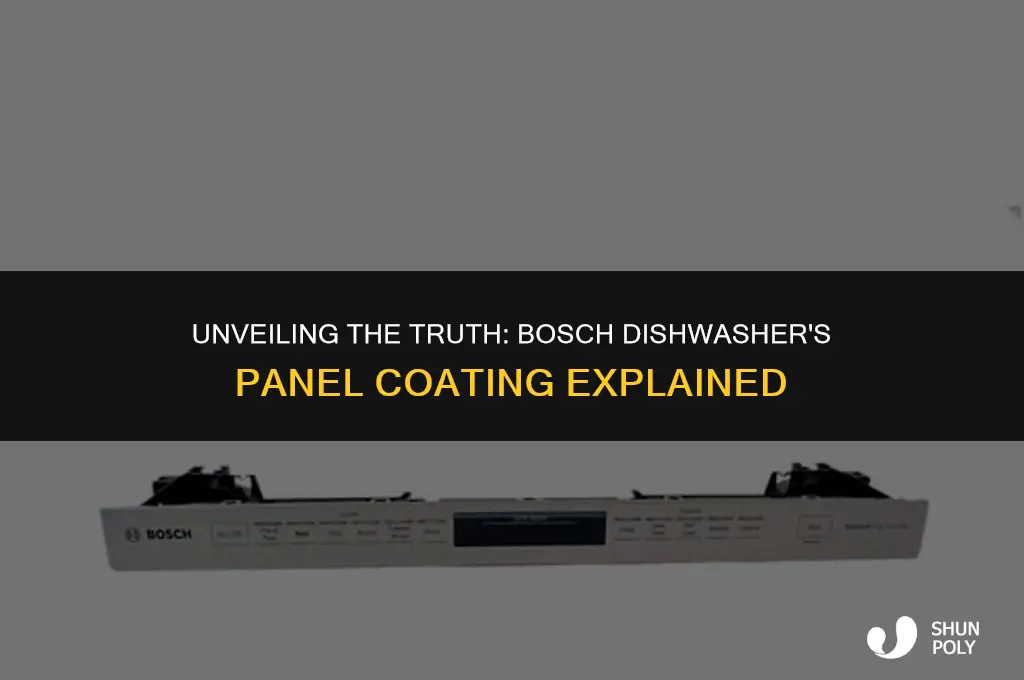 does the bosch dishwasher have plastic coating on the panel