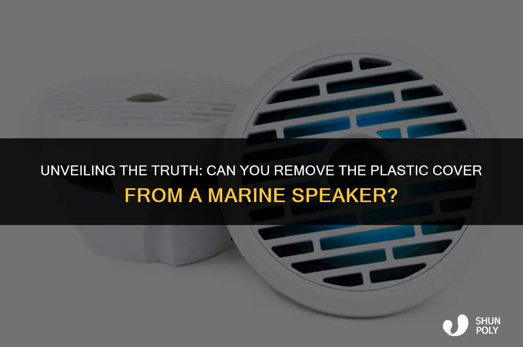 does the from plastic cover come off a marine speaker