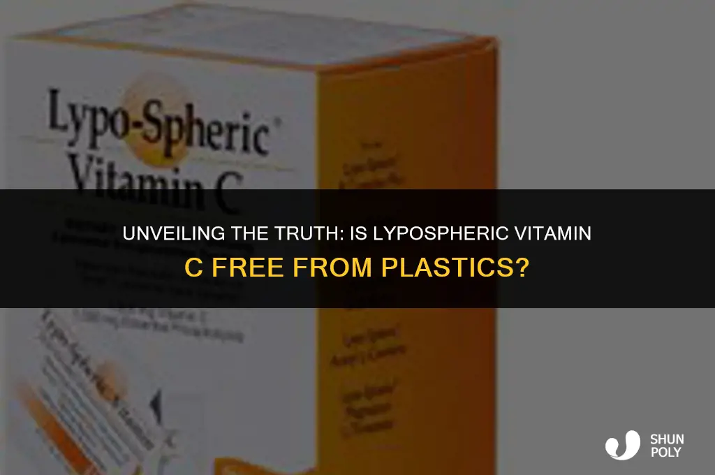 does the lypospheric vitamin c have plastic in it