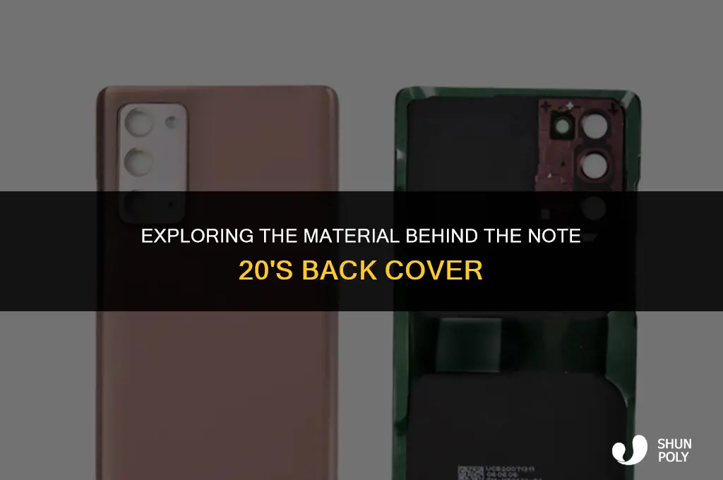 does the note 20 have a plastic back