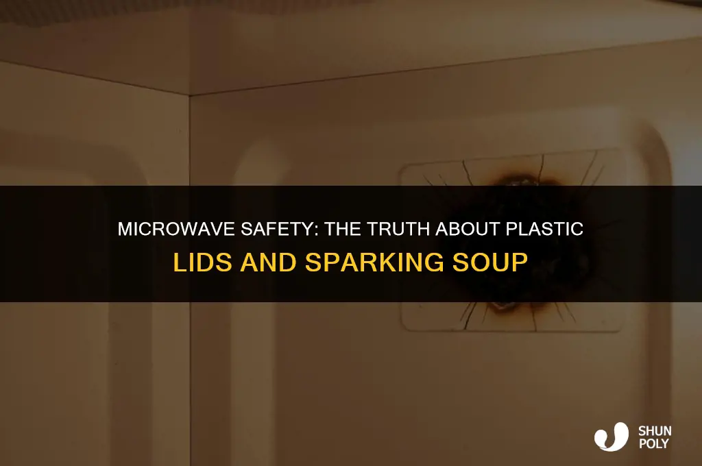 does the plastic lid prevent microwaveable soup from sparking