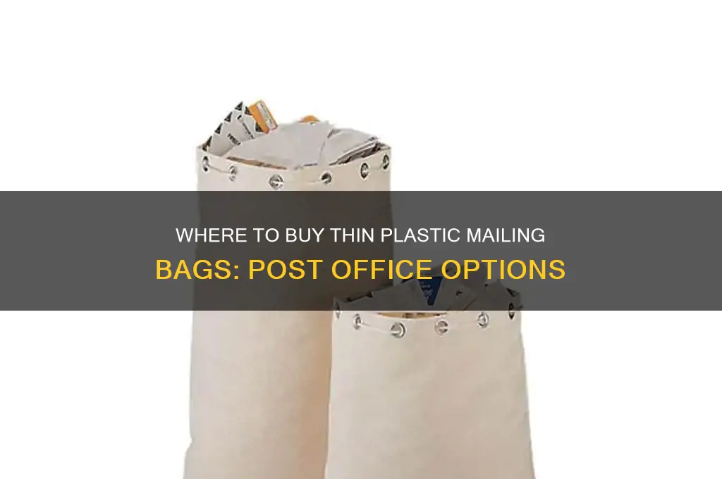 does the post office sell thin plastic mailing bags