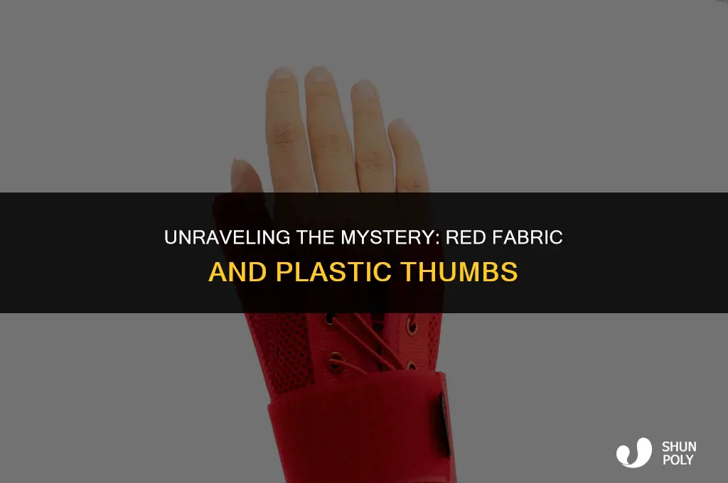 does the red fabric go in the plastic thumb