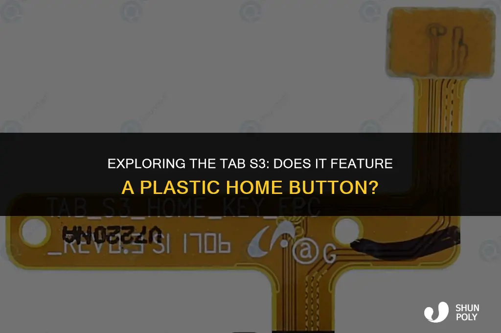 does the tab s3 have a plastic home butten