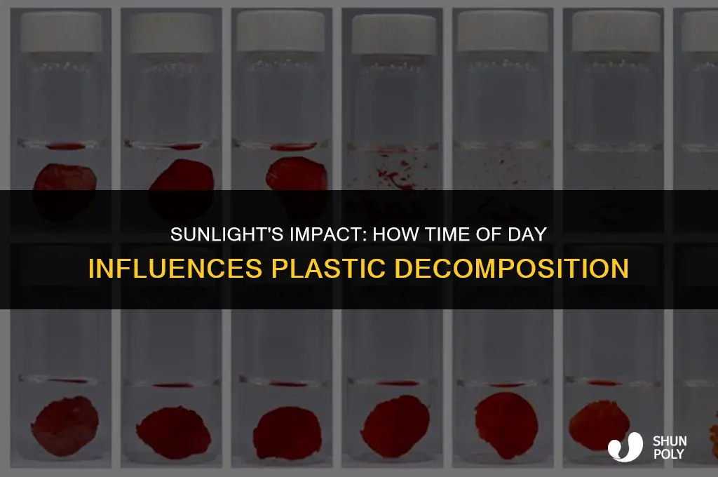 does the time of day affect decomposition of plastic