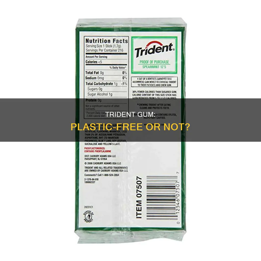 does trident gum have plastic in it