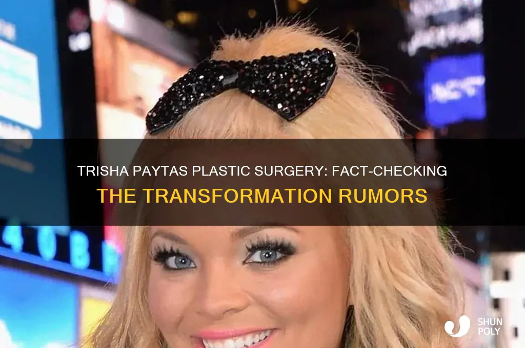 does trisha paytas have plastic surgery