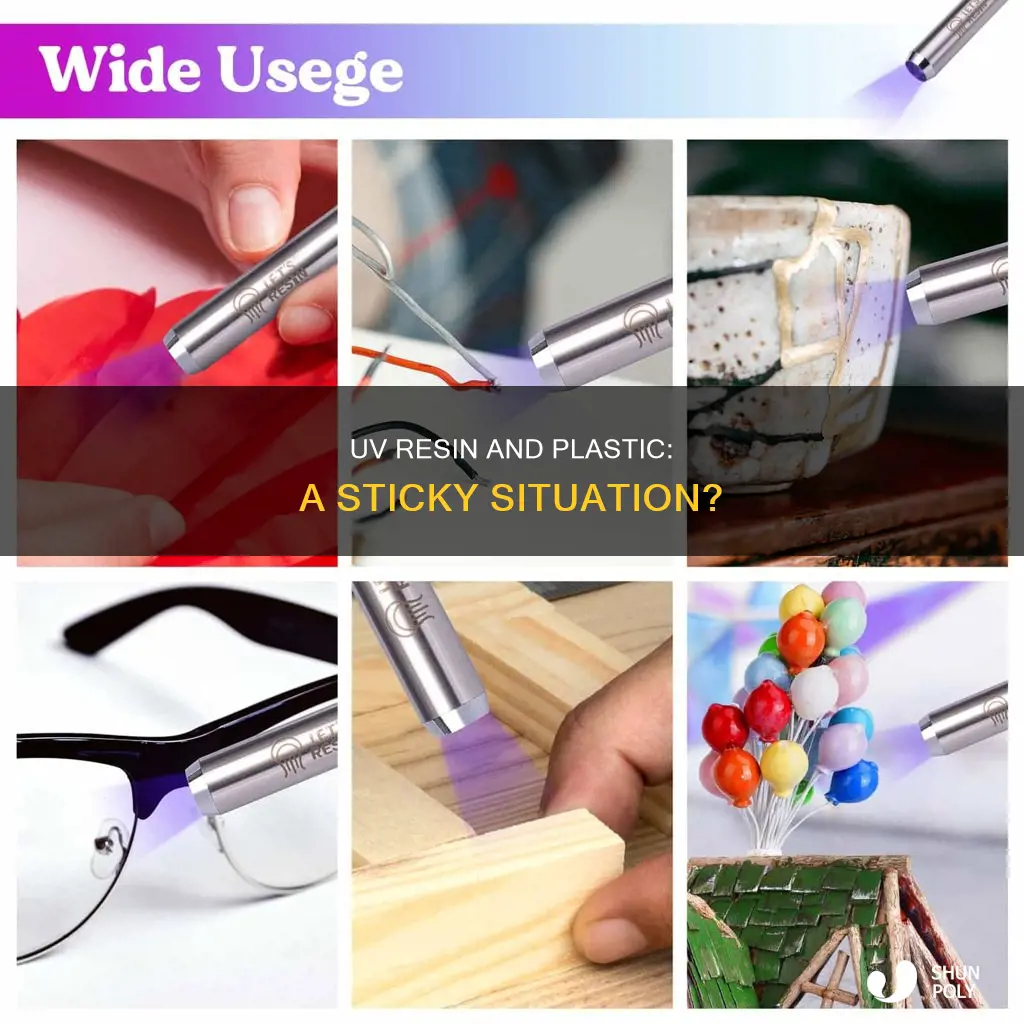 does uv resin stick to plastic