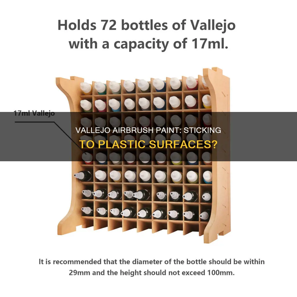 does vallejo airbrush paint stick to plastic