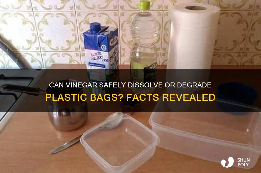does vinegar break down plastic bags