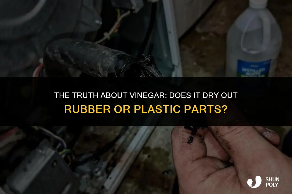 does vinegar dry out rubber or plastic parts