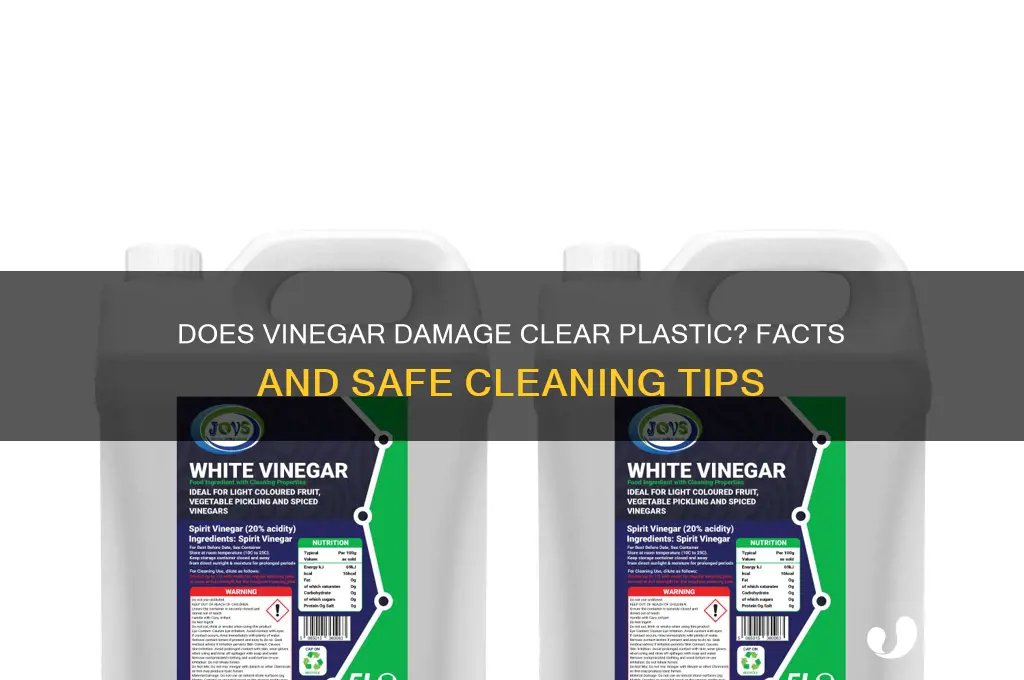 does vinegar dull clear plastic