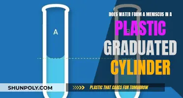 Exploring Meniscus Formation: Water in Plastic Graduated Cylinders