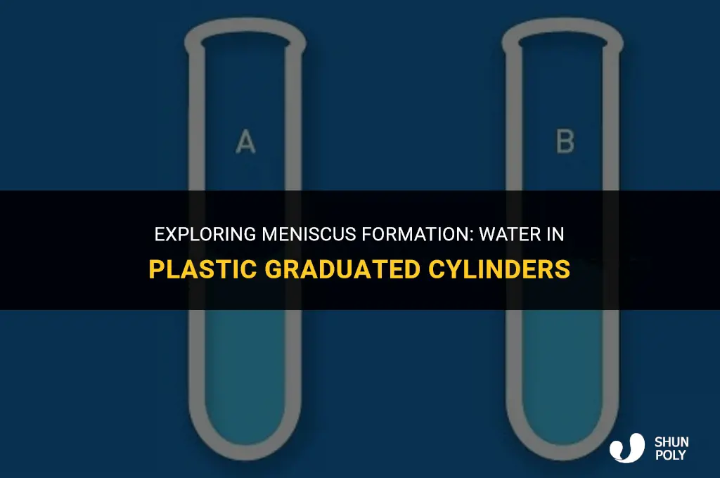 does water form a meniscus in a plastic graduated cylinder