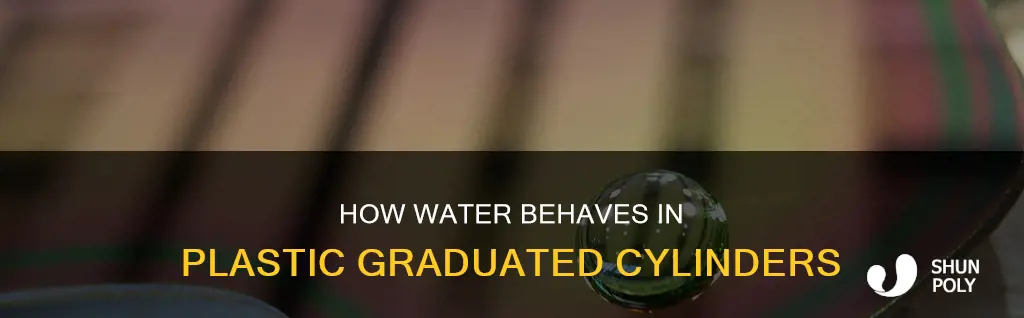 does water stick to plastic graduated cylinder