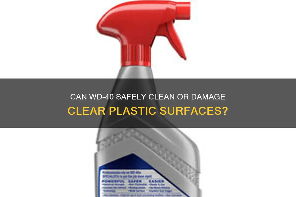 does wd-40 damage clear plastic