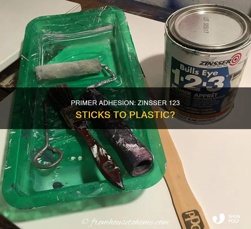 does zinsser 123 adhere to plastic