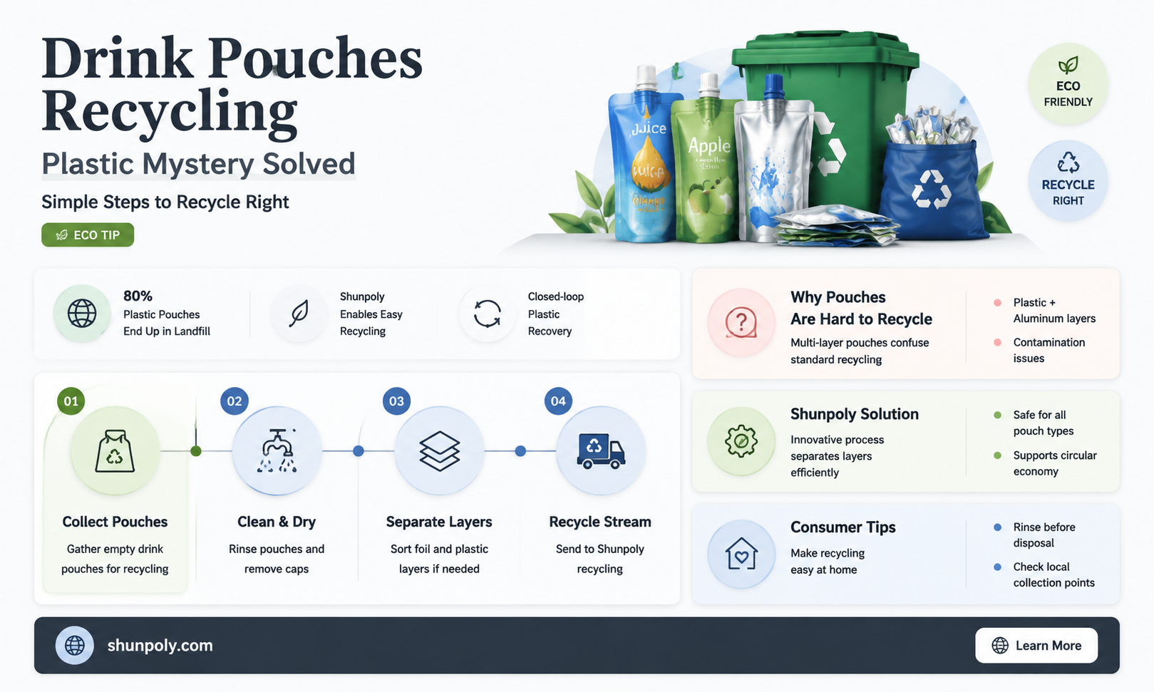 are plastic drink pouches recyclable