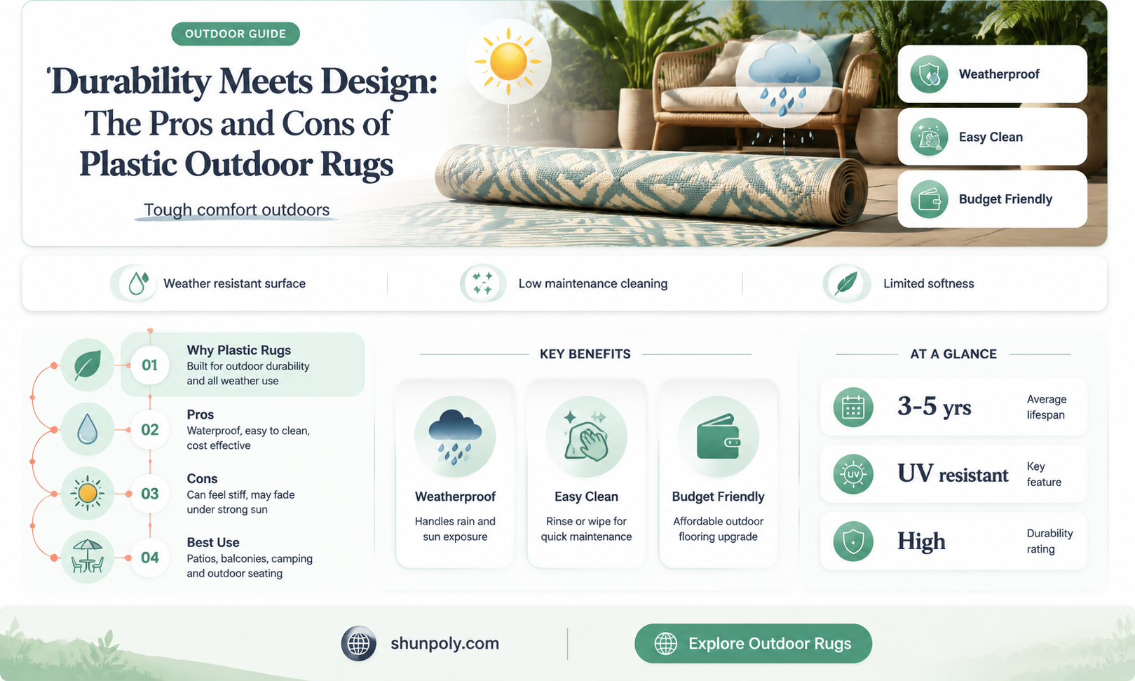 are plastic outdoor rugs good