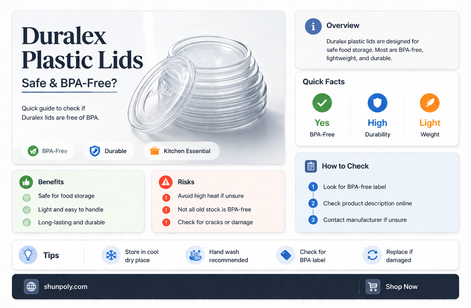are duralex plastic lids bpa free