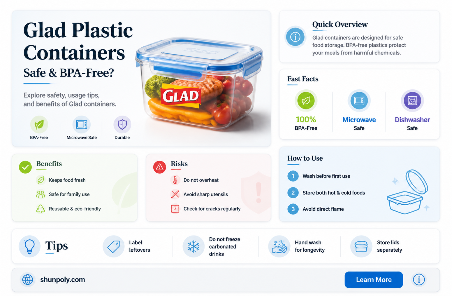 are glad plastic containers bpa free