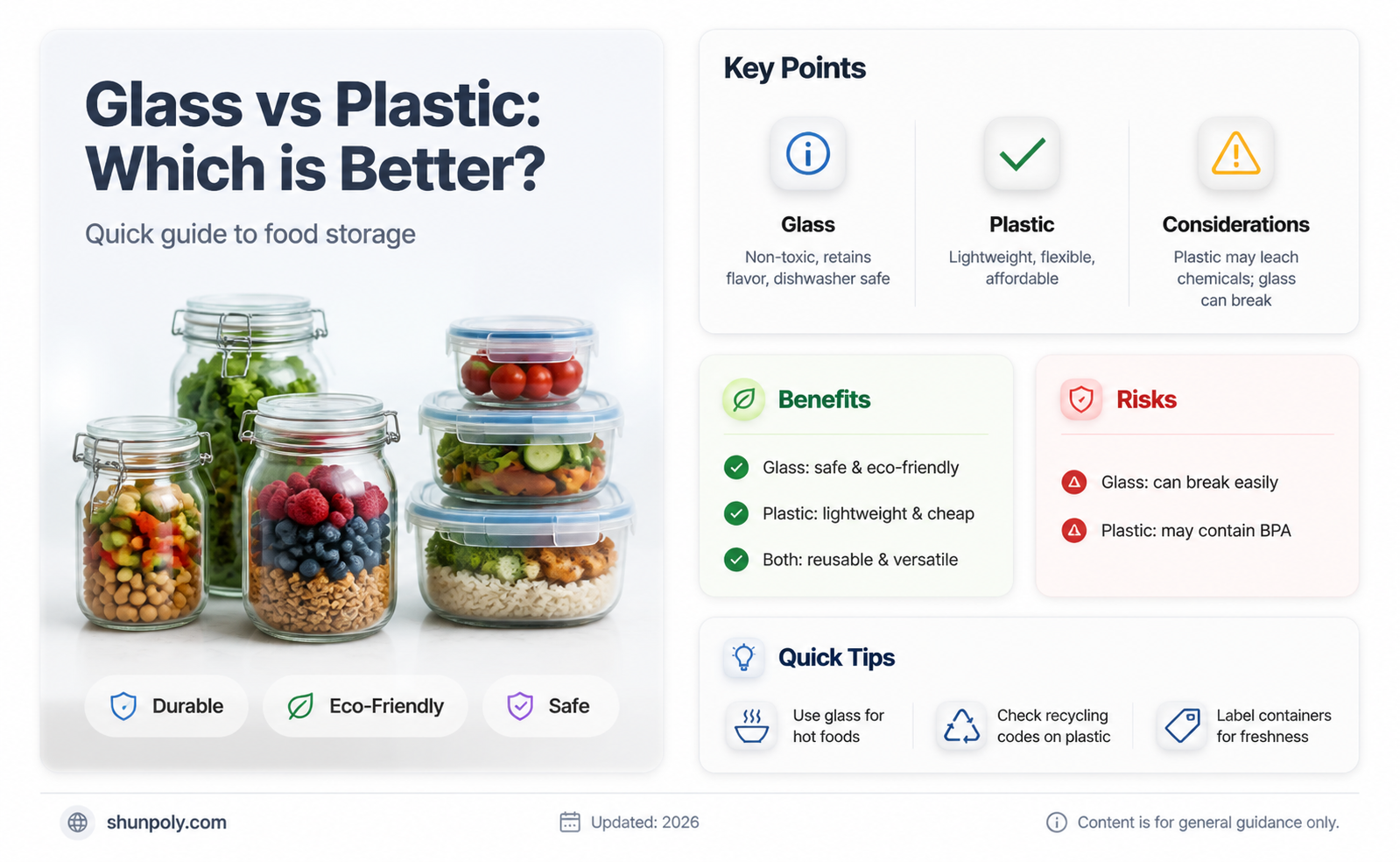 are glass containers best for ffod than plastic