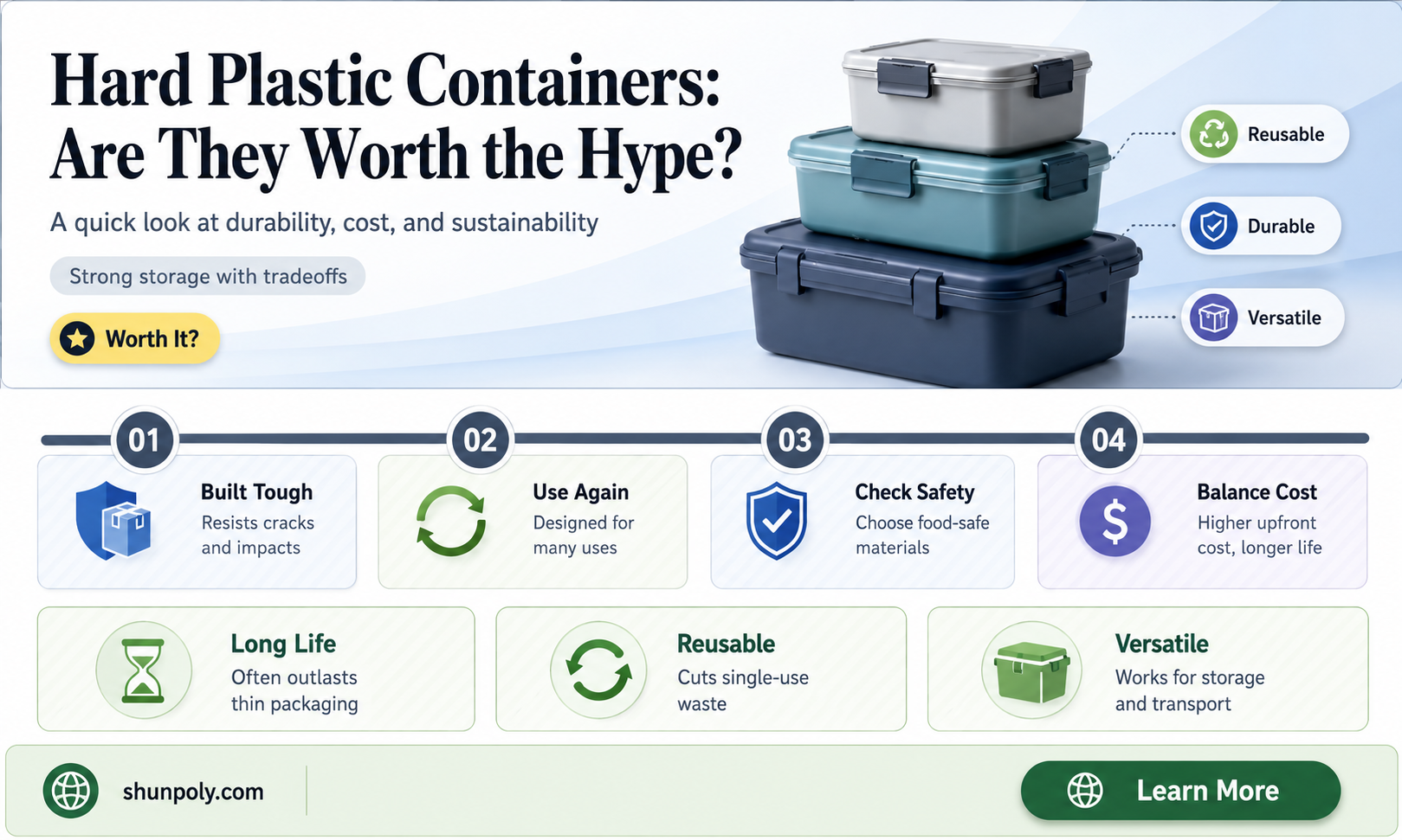 are plastic hard containers for our