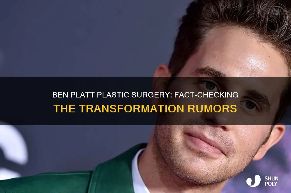 has ben platt had plastic surgery