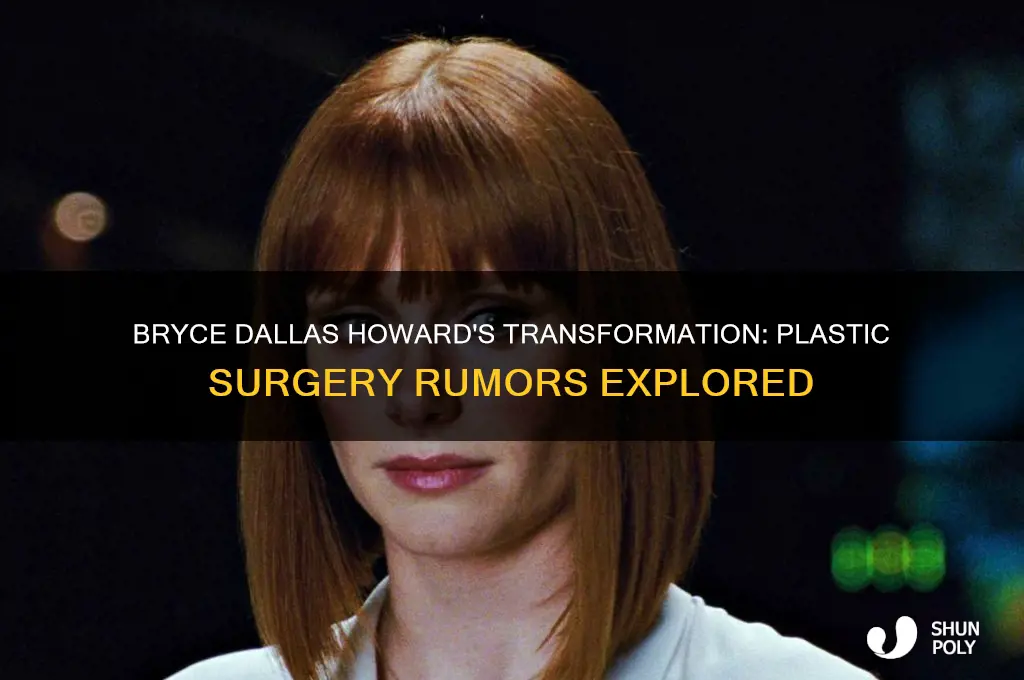has bryce dallas howard had plastic surgery