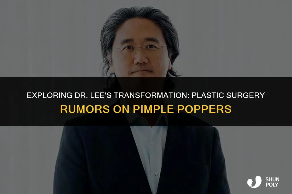 has dr lee from pimple poppers had plastic