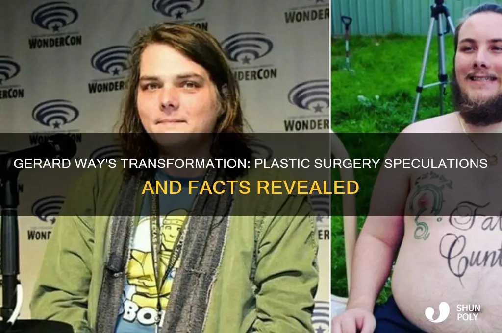 has gerard way had plastic surgery