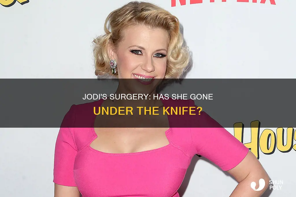 has jodi sweenie had plastic aurgey